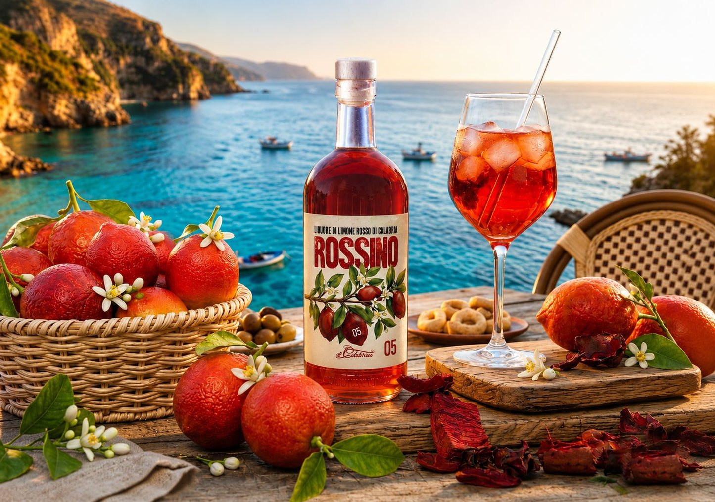 Rossino - Liquore di Limone Rosso di Calabria (70 Cl) Amaro Numero 5 