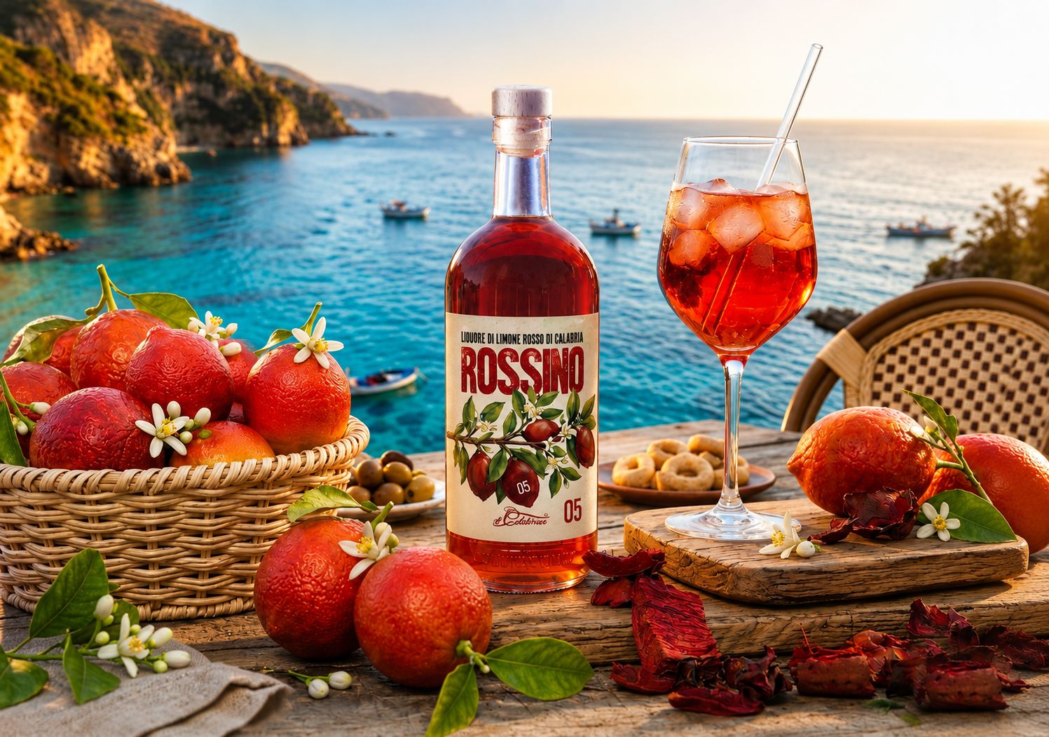 Rossino - Liquore di Limone Rosso di Calabria (70 Cl) Amaro Numero 5 